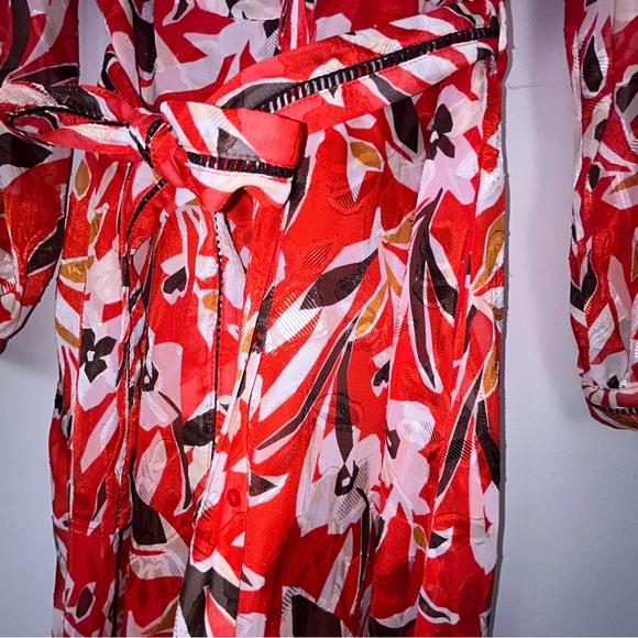 Massimo Dutti JACQUARD DRESS WITH LACE TRIM DETAIL - Picture 15 of 16